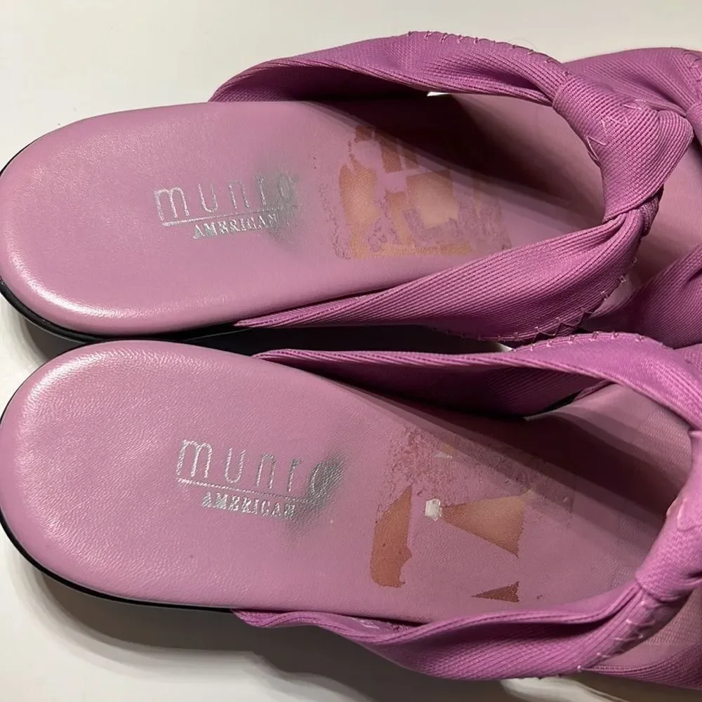 MUNRO Women’s Nylon Slide On Sandals Purple Size 9.5